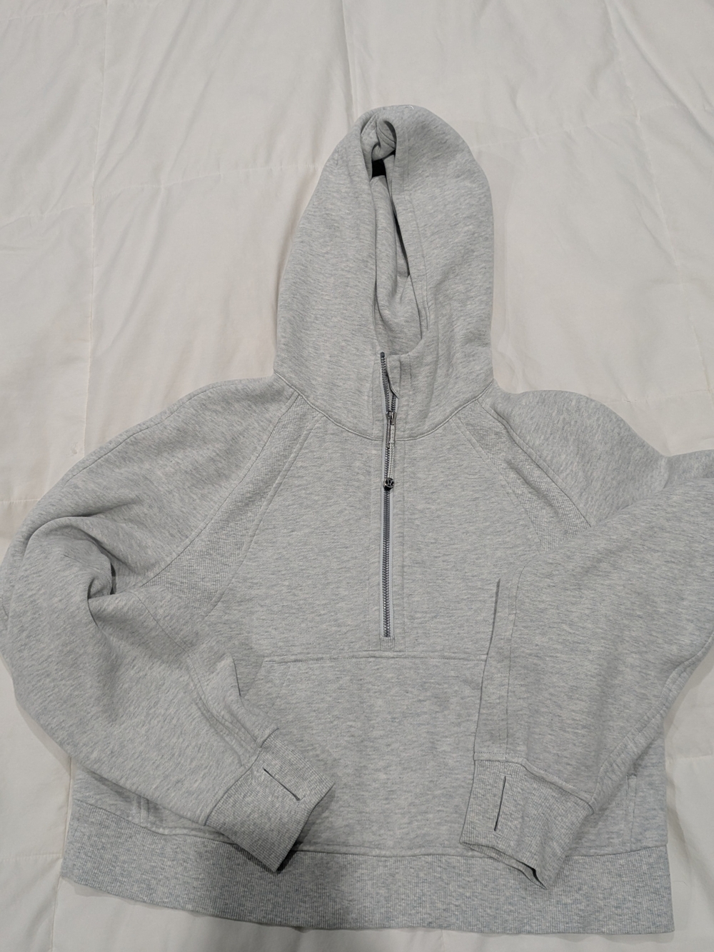 Lululemon Gray Women's Half-Zip Hoodie Sweatshirt